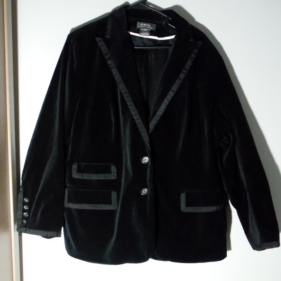 plus size velvet jacket